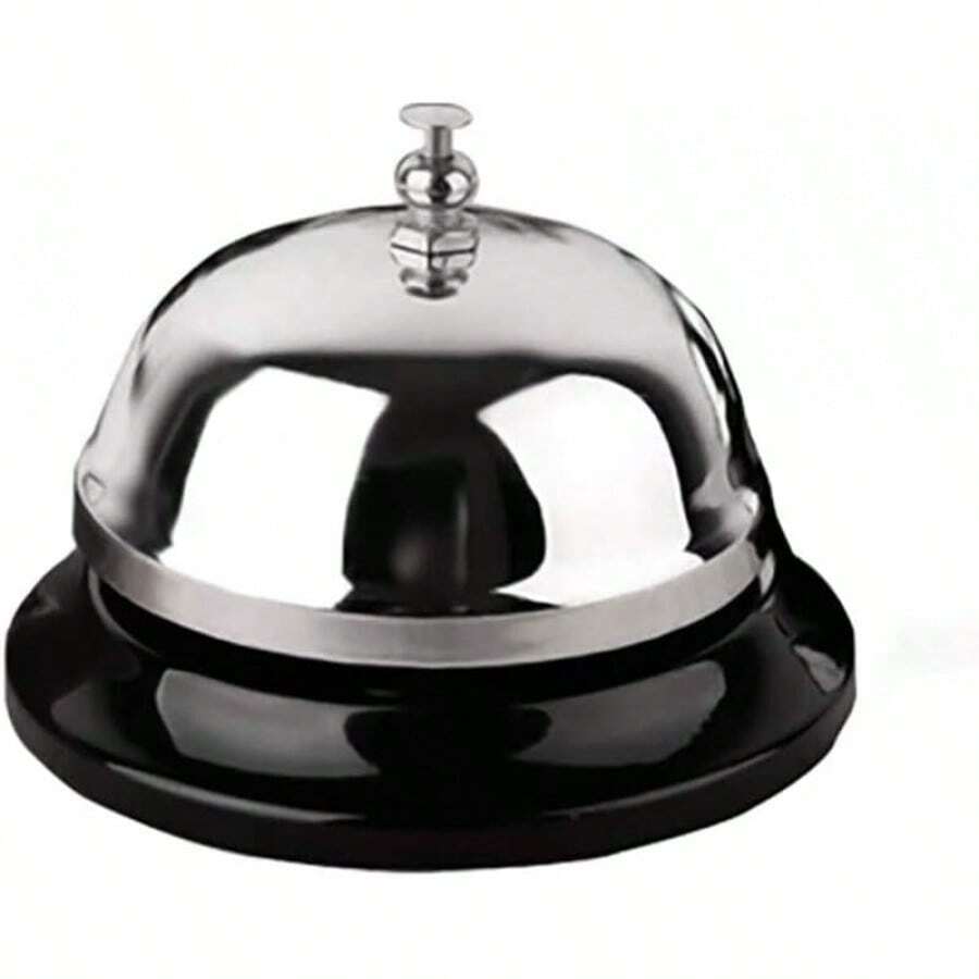 Call Bell 3.3 Inch Diameter With Metal Anti-Rust Construction, Ringing, Desk Bell Service Bell Hotels, Schools, Restaurants, Reception Areas, Hospitals, Warehouses(Silver)