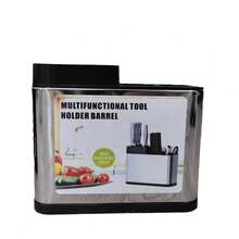 1pc 3-In-1 Kitchen Sink Soap Dispenser, Stainless Steel Sink Organizer Tray, Scrubber Holder And Dish Drying Rack - Silver - View 8