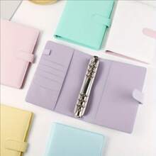 Candy-Colored Planner Binder With Pockets, Lightweight Notebook Cover For School Office Home, No Inserts Included School Supplies,Back To School - White - View 6