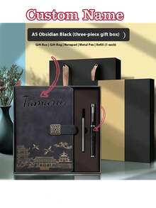 1pc Custom Notebook Set, Personalized With 26 Letters, Text, And Your Own Photo, Perfect Graduation Or Back To School Gift, Custom A5 Notebook With PU Leather Cover, Ideal Gift For Children, Close Friends,School Supplies,Back To School,For Office,For School,For Classroom,For Teacher Gifts,For University,For Colleague,For Dorm Rooms,For Teacher,For Boys And Girls,For Teenagers,Junior High School Students,Middle School Students,High School Senior High School Students,College Students,University Students,Freshman,Sophomore,Underclassmen - Multicolor - View 21