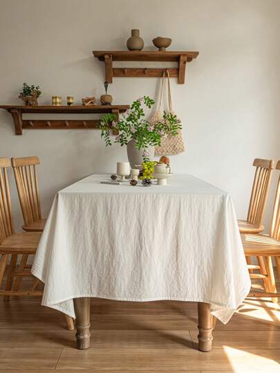 1 pieza Mantel minimalista moderno con textura de lino, fresco, simple y elegante para mesa de café, mesa de comedor, estilo nórdico, estilo japonés