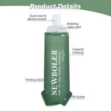NEWBOLER 300ml/500ml TPU戶外運動水壺 可折疊軟水袋 跑步露營登山單車健身飲水瓶 - 彩色 - 查看 10