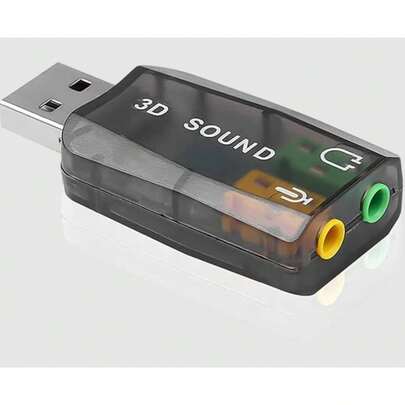 Adaptador Tarjeta De Sonido USB Con Salida Y Entreada De Audio Plug 3.5mm 5.1 3D