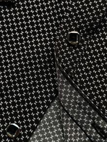 Men Polka Dot Slim Fit Shirt, Black & White Classic Retro Style Business Casual Long Sleeve Top, Fashion Gentlemen Essential, Fall