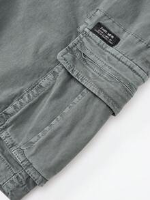 Summer Men Cargo Tactical Short Pants Multi Pocket Shorts Men Japanese Streetwear Casual Fashion Jogger Outdoor Pants - 灰色 - 查看 4