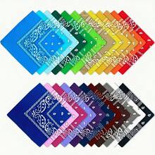 2 Stück bunte Paisley Stirnband Schals - Weiche Polyester, maschinenwaschbar, mehrfarbige quadratische Kopftücher, geeignet für Männer und Frauen - ideal zum Laufen, als Accessoire und Geschenk, Stirnband (Zufallsfarbe)