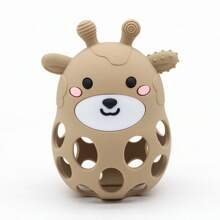 1pc Cute Silicone Deer Teething Mitten, Infant Teether, Feeding Grade Silicone Chew Toy