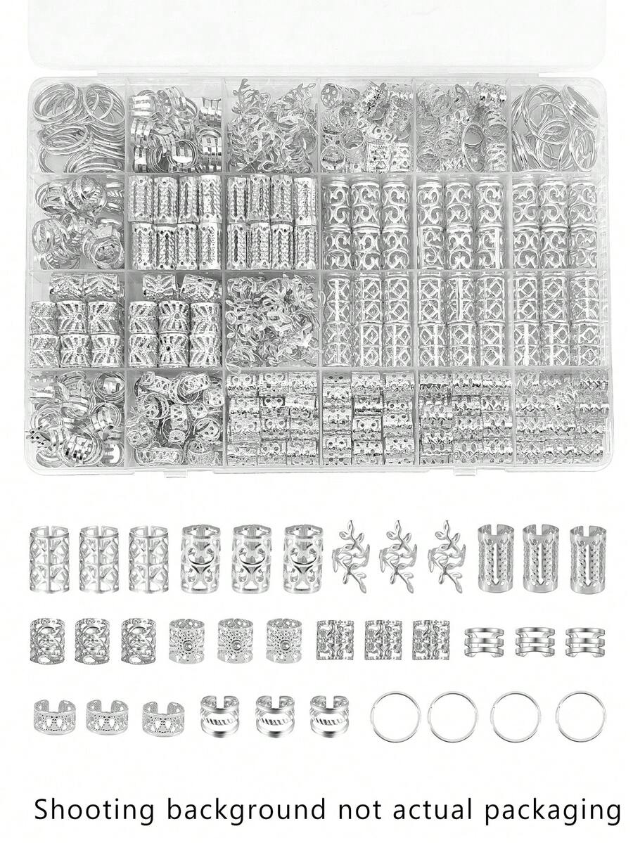 220件金色髮飾，編髮飾品，女性髮飾，金屬髮環髮箍，適用於髒辮髮飾，波希米亞風編髮裝飾