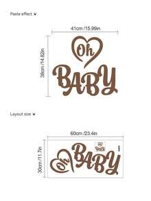 Shower Party Decoration Stickers 1 Piece Pvc Material Removable Wear-Resistant Stickers Suitable For Wall Decoration Home Decoration Arch Decoration Wall Stickers Stickers Make Your Life A New Look Holiday Decoration Stickers Birthday Graduation Gifts