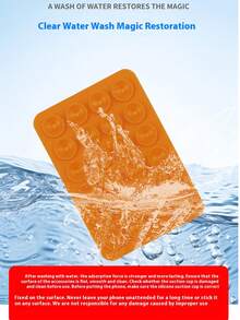 1 buc 24 ventuză silicon suport de depozitare, reutilizabil gresie prindere ventuză adeziv covoraș suport telefon