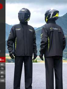Motorcycle Rain Suit Set, Separate Waterproof Poncho & Pants, Unisex Rainwear For Riding Motorcycle, Motorbike, Electric Bike, Polyester Insulation,Galentines,Puppy,Carnival,Party Decorations,Spring Summer Picks,Brides Maid Gifts,Room,Bedroom Decor,Beach,Travel,For Men,For Women,Vacation,Cute Stuff - Multicolor - View 4