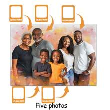 1 Stück, geliebte Menschen zu Fotos hinzufügen, Familienporträts aus Fotos erstellen, personalisierte Foto-Collagen, personalisiertes Muttertagsgeschenk, Gedenkgeschenk für Mutter und Vater, Geschenk