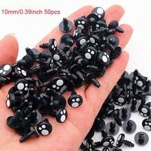 50 chiếc mắt Amigurumi kèm vòng đệm mắt móc màu đen 8mm 10mm 12mm14mm 16mm dùng để làm búp bê DIY móc động vật phụ kiện may vá - màu đen - Xem 17