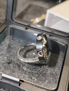 2 件不锈钢 18K 镀金心形戒指，优雅的女士袖口珠宝，适合日常佩戴和送礼 - 金色 - 查看 4