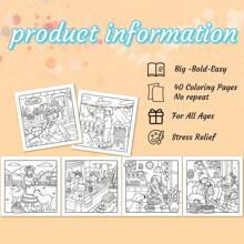 قطعة واحدة من سلسلة رسوم منزلية: لحظات الفتاة، لها خطوط أفقية قابلة للتمزيق لسهولة الجمع، دفتر تلوين ممتع للبالغين والمراهقين، يعرض نشاطات يومية مريحة للاسترخاء (مساحات مريحة للتلوين)، بدون أقلام تلوين، عودة إلى المدرسة، لوازم مدرسية