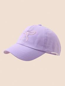 Bow Children's Baseball Cap For Spring Summer, Empty Top Baseball Cap For Girls, UV Ion Sun Hat For Ponytail, Spring And Autumn Sun Hat For Daily Outdoor Activies, For 3-10 Children