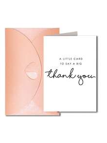 Love Card Thank You Card For Teacher - Beautiful And Elegant Thank You Greeting Card For Any Occasion With Blank Inside/For Men, Women, White Card
