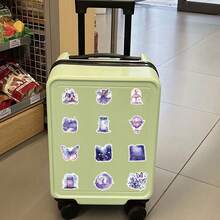 100 张/包可爱迷人的白色和紫色浪漫花园复古美学贴纸，可爱的卡通趣味美学贴纸包，适用于剪贴簿、自粘文具、信封、吉他、乐器装饰、青年派对、奖项、激励、新年、冬季 - 白色 - 查看 7