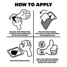 Tatuajes temporales Inkbox, Cruz, resistente al agua, perfecto para cualquier ocasión, negro, paquete de 2 - 1 - Ver 7