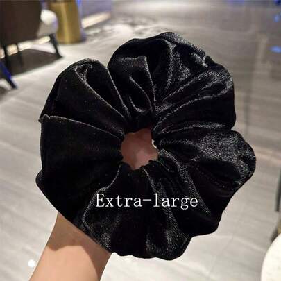 Extra Large Hair Scrunchies, Suitable For Women With Thick Hair, High-Quality Soft Velvet Material, Extra Large Elastic Hair Ties, Black Hair Ties, Ponytail Holders, Hair Scrunchies, Hair Ties, Hair Ties, Hair Hoops Head Accessories Rubber Bands Beauty Home Hair Accessories
