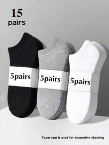 5 Paar süße und lustige Gesichtsausdruck-Muster Unsichtbare Socken, modisch und geeignet für den täglichen Gebrauch, unisex