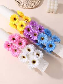 2pcs/Set Girls Daisy Flower Elastic Hair Scrunchies Set