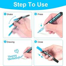 Double Line Outline Pens, Highlighter Pen Self-Outline Metallic Markers Glitter Writing Drawing Pens For Card Writing, DIY Art Crafts Gift School Supplies, Back To School