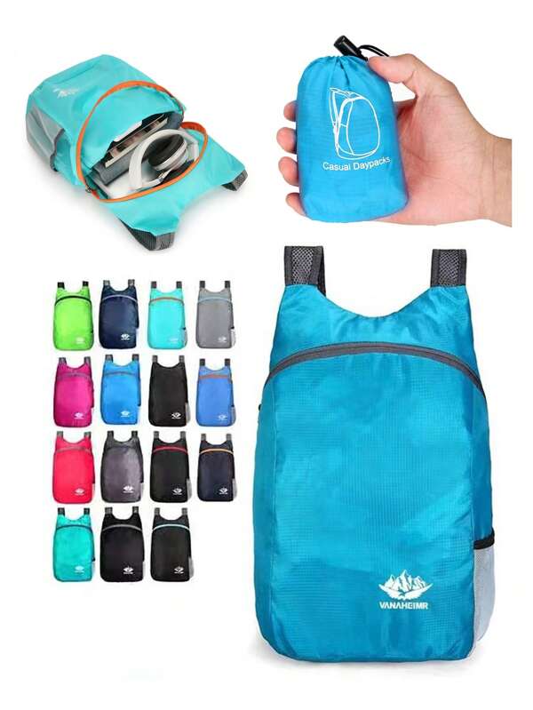 1pc Foldable Backpack - 20L Outdoor Sports Bag - Water-Resistant, And Comfortable Folding Bag Ultra-Light Portable Storage Bag Camping Essentials Camping Equipment