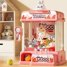 Rabbit Claw Machine,54 PCS Large Claw Machine For Girls Kids With Sound & Light,Play House Party Toys,Claw Machines Toys Gifts For 3 4 5 6 7 8 Years Old Girls - Watermelon Pink - View 4