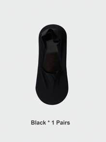 1/3/6 Pairs Men's Solid Bottom Breathable Solf Nylon Upper Low Cut Invisilbe No Show Socks With Non-Slip Gel At Heel, Suitable For Sports Or Daily Use