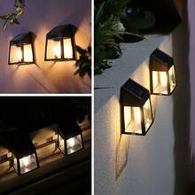 2 Pieces Of Solar-Powered Tungsten Filament Wall Lights With Warm Light LEDs.200mah, They Areeasy To Install. Suitable For Decorative Lighting In Outdoor Gardens, Terraces, Fences And Paths, As Well As For Illuminating The Way Back Home. Made Of Plastic, Without Accessories, Powered By Solar Energy, With A Power Of 20W. - Solar-powered tungsten filament wall lights - 查看 9