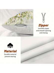 4pcs Farmhouse Style Polyester Pillow Covers, 17.72" X 17.72", Machine Washable With Zipper, Decorative Throw Pillow Cases Featuring Bicycle, Car And Floral Patterns, Suitable For Living Room Sofa Decor, Comfortable Whimsical Design, 100% Polyester (Pillow Insert Not Included)