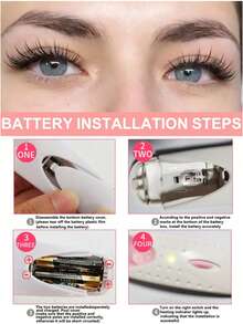 1pc/2pcs Fashion & Practical Electric Eyelash Curler, Electric Eyelash Curling & Heating Tool, Eyelash Curler Requires 1 AAA Battery (Battery Not Included) - Multicolor - View 11