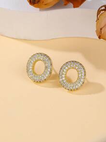 1 对泡泡首字母耳钉精致泡泡方晶锆石 26 个字母 A-Z 个性化名字耳钉情人节珠宝生日礼物适合女士和女孩 - 大號字母耳環 - 查看 33