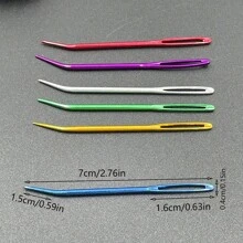 2 Sets/6 Pieces Big Eye Needles, Muslin Needles, Tapestry Needles, Sewing Needles, Knitting Needles, Colorful Hand Sewing Needles
