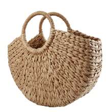 New Imitated Straw Bags For Women, Handmade Woven Basket, Rattan Bag For Women, Simple Bag That Matches Everything