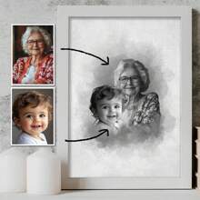 1 Stück, fügen Sie Ihre Liebsten zu Fotos hinzu, haben Sie einen Vater oder eine Mutter verloren, holen Sie sich Familienporträts aus Fotos, personalisierte kombinierte Fotos, personalisierte Weihnachtsgeschenke, Gedenk-Geschenke für Mama und Papa, Geschenk
