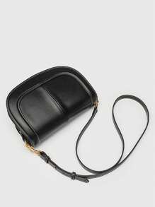 Bolso bandolera de la marca Za, bolso de lujo del 2025 con nuevo estilo, con correa de hombro ancha, decoración de pespunte y cierre, bolso cruzado