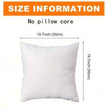 1 Piece White Pillow Cover, Hypoallergenic Polyester Fiber Sofa & Home Decorative Pillow Case, Machine Washable, Insert Not Included - White - View 14