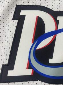 Atonmore Celana Pendek Basket Pria 76ers 3 Putih, Celana Pendek Olahraga Vintage Mesh Bordir dengan Kantong Resleting untuk Musim Semi dan Gugur - Putih - View 5
