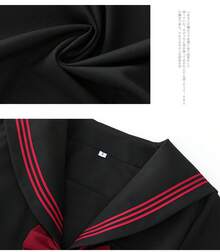 KLFYY Classic Basic Red 3-Piece Short Skirt Suit, Made In Japan, Classic Red 3-Piece JK Uniform Sailor Suit Wholesale - Bộ đồ dài tay (có nơ) - Xem 5