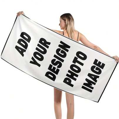 1Pc Custom Personalized Beach Towel With Photo Design - Extra Large Soft Microfiber Quick-Dry Absorbent Pool Swim Bath Towel - Sand-Free Lightweight Travel Blanket & Lounge Chair Cover - Perfect Gift For Beach Or Home Use, Vacay Vibes, Multi-Functional, Durable, Ornamental, Reusable, Exquisite, Stylish, High-Quality, Colorful, Modern, Custom, Personalized, Unique, For Valentine's Day, For Mother's Day, For Birthdays, For Father's Day, For Graduation, For Weddings, For Housewarming,Multi-Functional,Durable,Ornamental,Reusable,Exquisite,Stylish,High-Quality,Colorful,Modern,Custom,Personalized,Unique,Ideal Gifts For Him,Ideal Gifts For Her,Boyfriend,Dad,Girlfriend,Mom,Family,Friends,Tea Room,Home,Garden,Office,For Anniversaries,For Valentine's Day,For Mother's Day,For Birthdays,For Father's Day,For Graduation,For Weddings,For Housewarming,Bathroom Towels