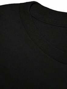 Funny Bald Guy Quote T-Shirt, 100% Cotton Crew Neck Tee, Casual Streetwear Style, Medium Stretch, Patterned Graphic Top For Sports & Festive Occasions, 220G - Black - Black - View 3