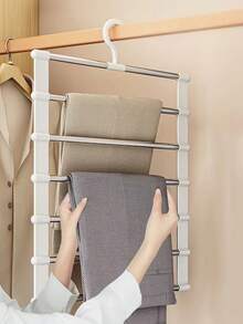 1 pieza/2 piezas Percha mágica para pantalones - Percha plegable para jeans, Estante de almacenamiento multifuncional para pantalones, bufandas, organización del armario