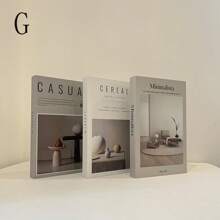 3pcs Set Minimalist Fake Books Decor, Fashion Decorative Books For Shelves, Photo Shoot Props - Multicolor - View 18