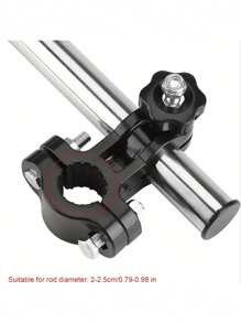 1 pieza Soporte ajustable para paraguas de acero inoxidable para bicicletas, sillas de ruedas, bicicletas, accesorios de carros de golf, con soporte para sombrilla giratoria a 180 grados para uso en exteriores, con soporte plegable, de aproximadamente 25 cm/9,84 pulgadas, incluye clip de fijación de paraguas y llave, marco 100% de metal, color negro, montura de paraguas versátil | Diseño de sujeción segura | Construcción de acero inoxidable, para refrescarse en verano, playa, viajes