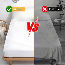 Lock Sheet Holders Keep Sheets Tight Heavy Duty Bed Sheet ,Heavy Duty Bedsheet Corner Tightener Clips, Easy Installation Bed Sheet Grippers Fixed For Mattress Protectors, Bedding(4 Pack) - 白色 - 查看 3