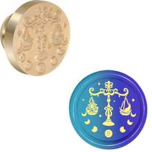 CYFUN DESIGN 1 PC Minimalist Floral Series Wax Seal Stamps 25mm Solid Brass Engraved Fire Lacquer Stamp Heads NO Handle For Decorating Notebook Gifts And Greeting Cards (Lilies, Spring Branches, Flower Bushes, Chimes Patterns) Back To School,Back To School,School Supplies