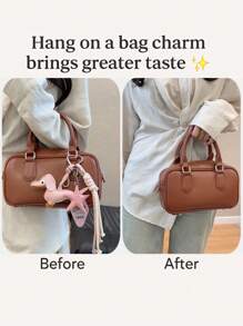 HXXOOS Pingente de Bolsa Dachshund Rosa no Estilo Y2K com Alça Entrelaçada de Estrela-do-mar Criativa - Chaveiro Fofo, Doce e Legal DIY Essencial para Meninas Estudantes, Acessório Obrigatório para Bolsas, Bolsas de Ombro, Mochilas, Sacolas de Praia, Acessórios de Verão, Férias