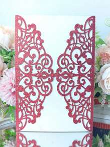 10 piezas de tarjetas de invitación con brillo dorado personalizadas para boda, cumpleaños, bautizo, quinceañera y otras fiestas (sin inserciones ni sobres) - Regalos de verano, artículos escolares, decoración de habitación
